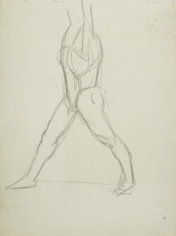 Man walking without a head, after Rodin
