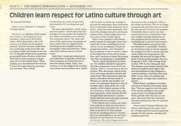 Children learn respect for Latino culture through art